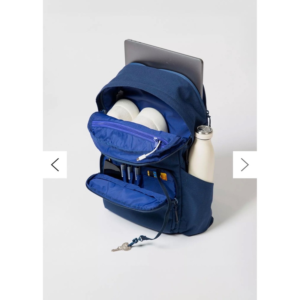 Brevite The Backpack Navy Blue Laptop Travel School Bag New With Tags